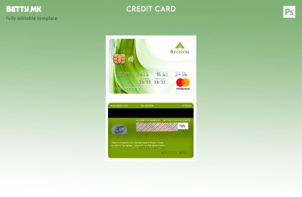 Модерен стил на шаблон за банкарска мастер карта Региони на САД